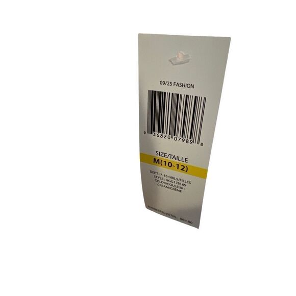 Guess Girl’s Puff Coat cream and pink Sz.10-12 NWT - Picture 2 of 5